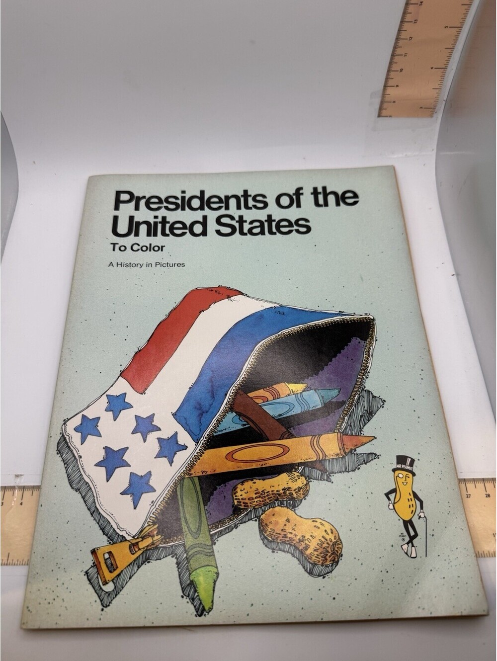 President of the United States To Color 1977 Planters Mr Peanut Coloring Book
